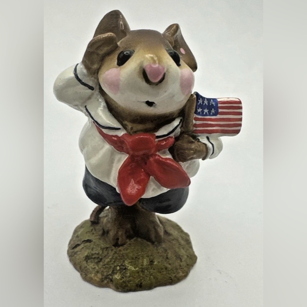 Wee Forest Folk Stars & Stripes M168 Annette Petersen WFF 1990 Patriotic USA
